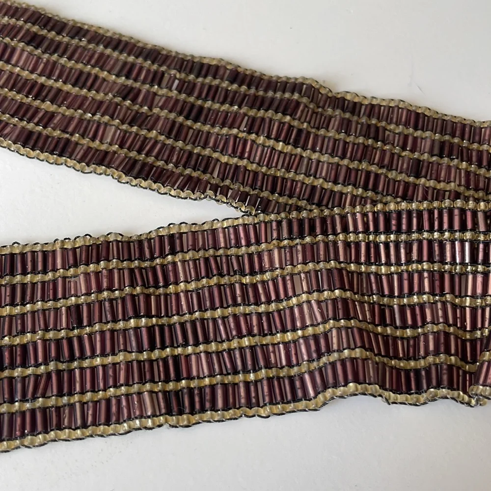 Vintage Beaded Pink Purple Belt‎ Size Small